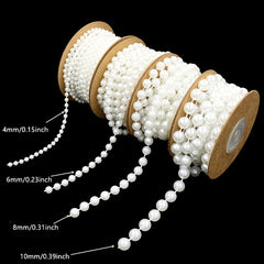 10mm Round Mini Beads Chain Roll Garland Flowers Acrylic Beads For Wedding Party