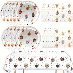 41pcs Cat Birthday Party Supplies Cat Party Decorations&Tableware Set