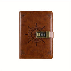 Sailor Style Retro Password Book PU Notebook With Lock Student Diary B6