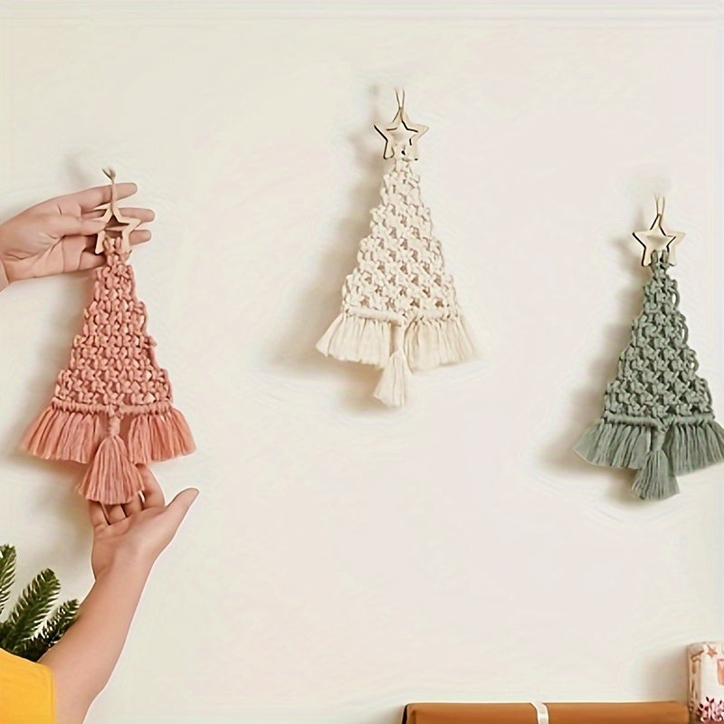 3pcs Macrame Christmas Tree Kit - Perfect Gift for Friends and Family