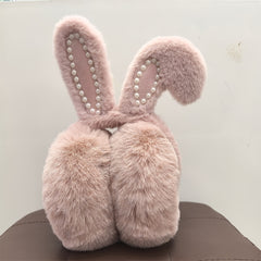 Winter Bunny Ear Warmers Foldable Earmuffs Hand Wash Ladies Accessorie