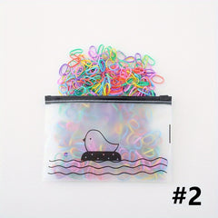 1500pcs Colorful Elastic Hair Tie for Girls