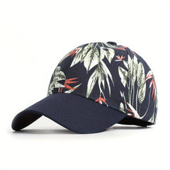 Flower Print Baseball Cap Lightweight Sun Hats Adjustable Dad Hat For Women