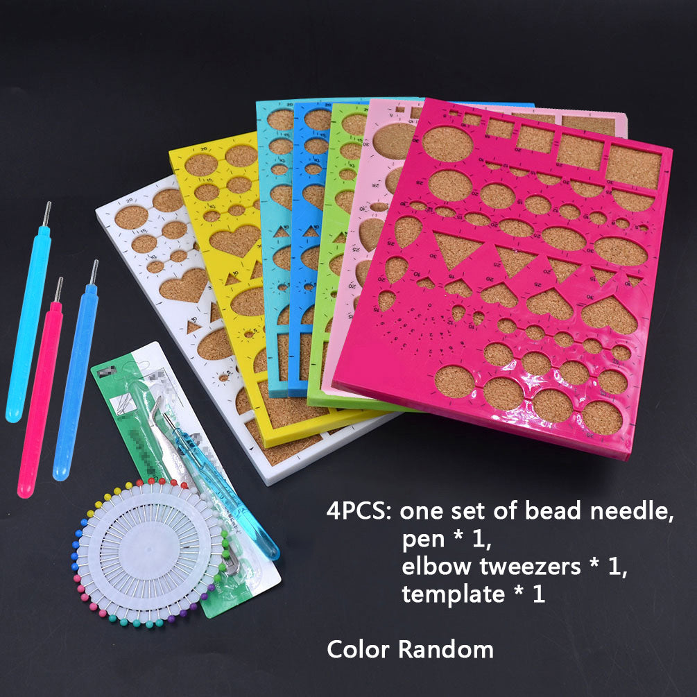 Paper Quilling Tool Kit Bead Needle Elbow Tweezers Quilling Pen Stencils