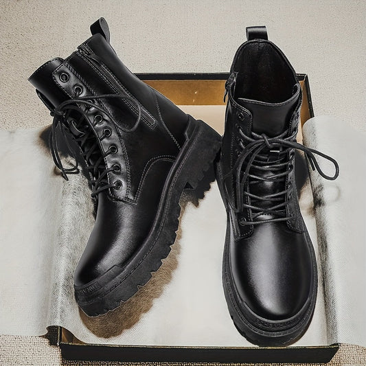 Men's Combat Boots Lace up Walking Shoes