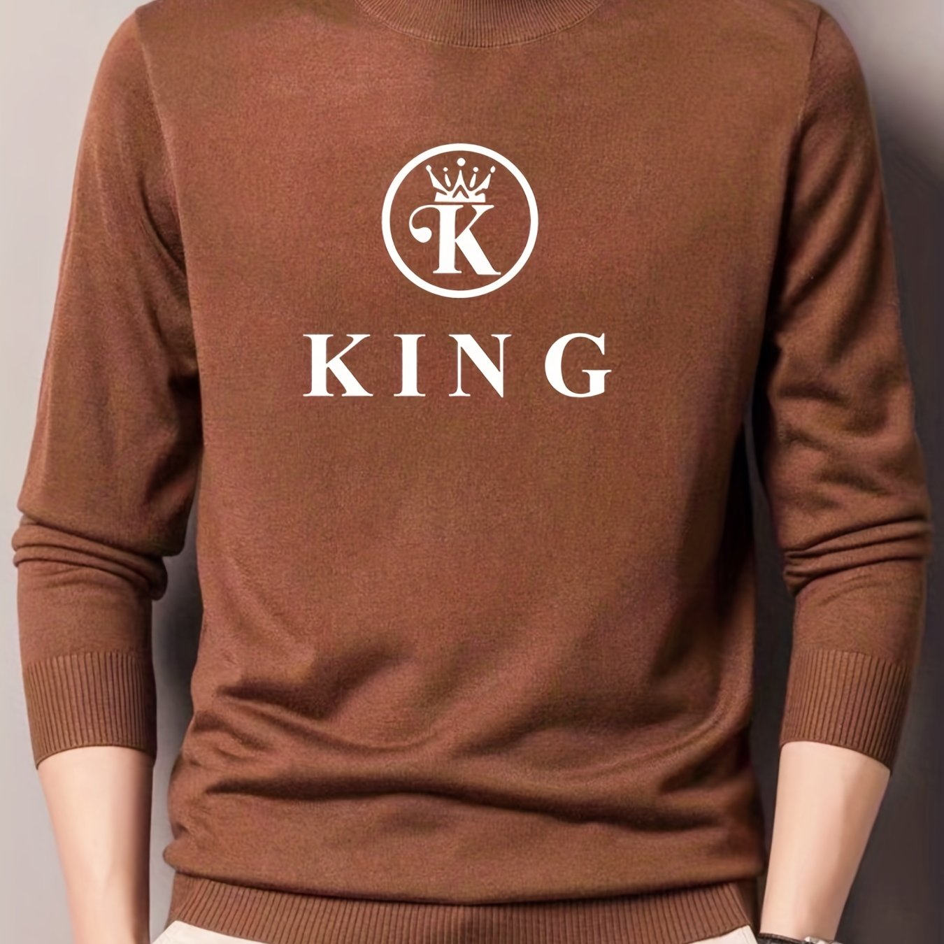 Men's Knitted Sweater Casual Warm Mid Stretch Pullover