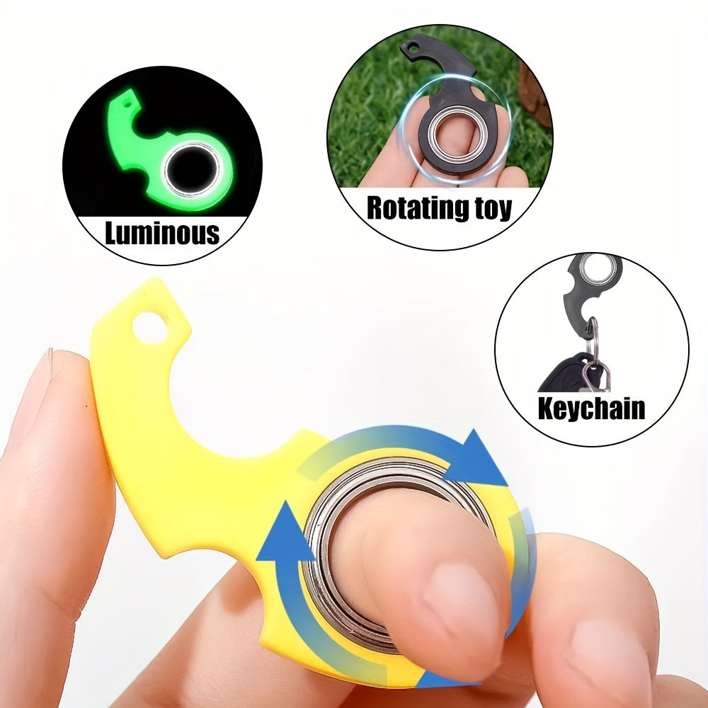 1pc Fingertip Spinning Unzip Keychain Fidget Spinner Anti Anxiety Toy