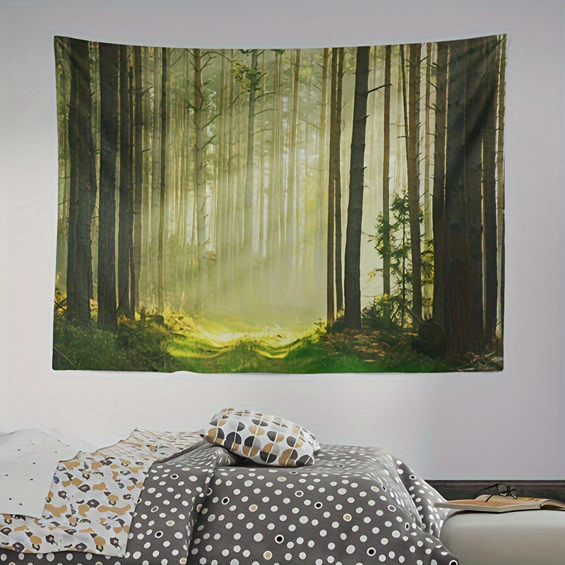 Pastoral Style Forest Pattern Blanket Warm Lightweight Throw Blanket