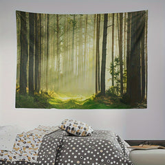 Pastoral Style Forest Pattern Blanket Warm Lightweight Throw Blanket