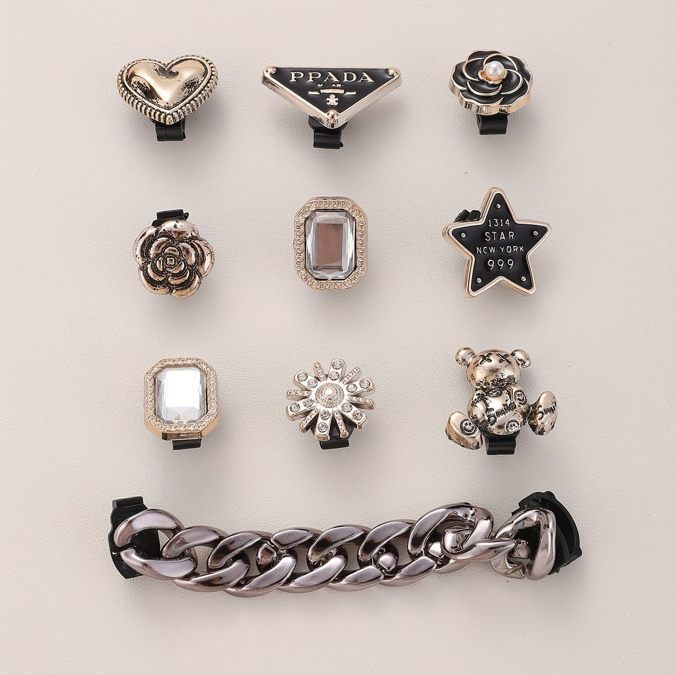 Unisex Shoe Buckle OL Shoelace Decoration DIY Matching 10pcs