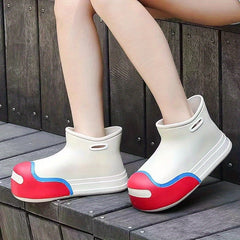 Kids Waterproof Non Slip Rain Boots Mixed Middle Top Outdoor All Seasons