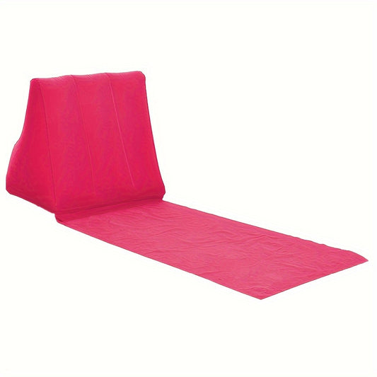 Inflatable Beach Mat Rose Red, Portable Triangle Cushion