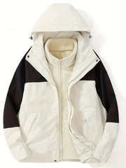 Men's Waterproof Active Jacket Hooded Stand Collar