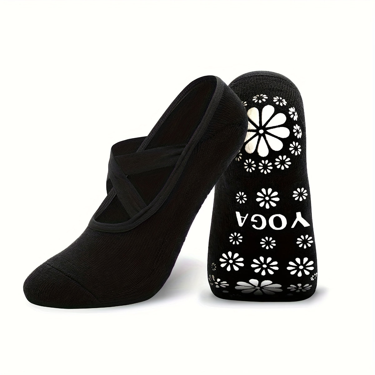 Cross Strap Non-slip Yoga Socks Breathable Gripper Socks