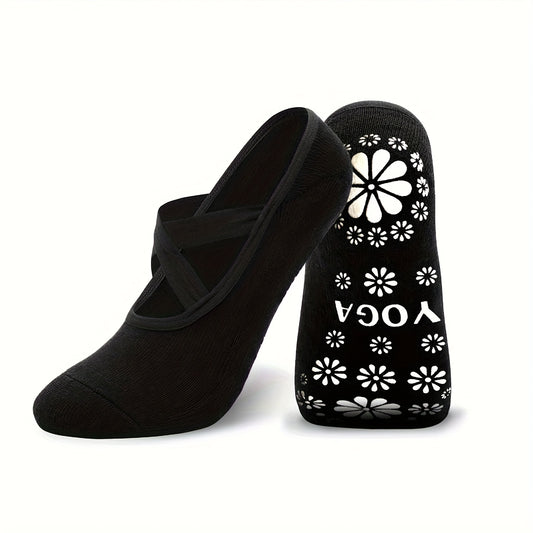 Cross Strap Non-slip Yoga Socks Breathable Gripper Socks