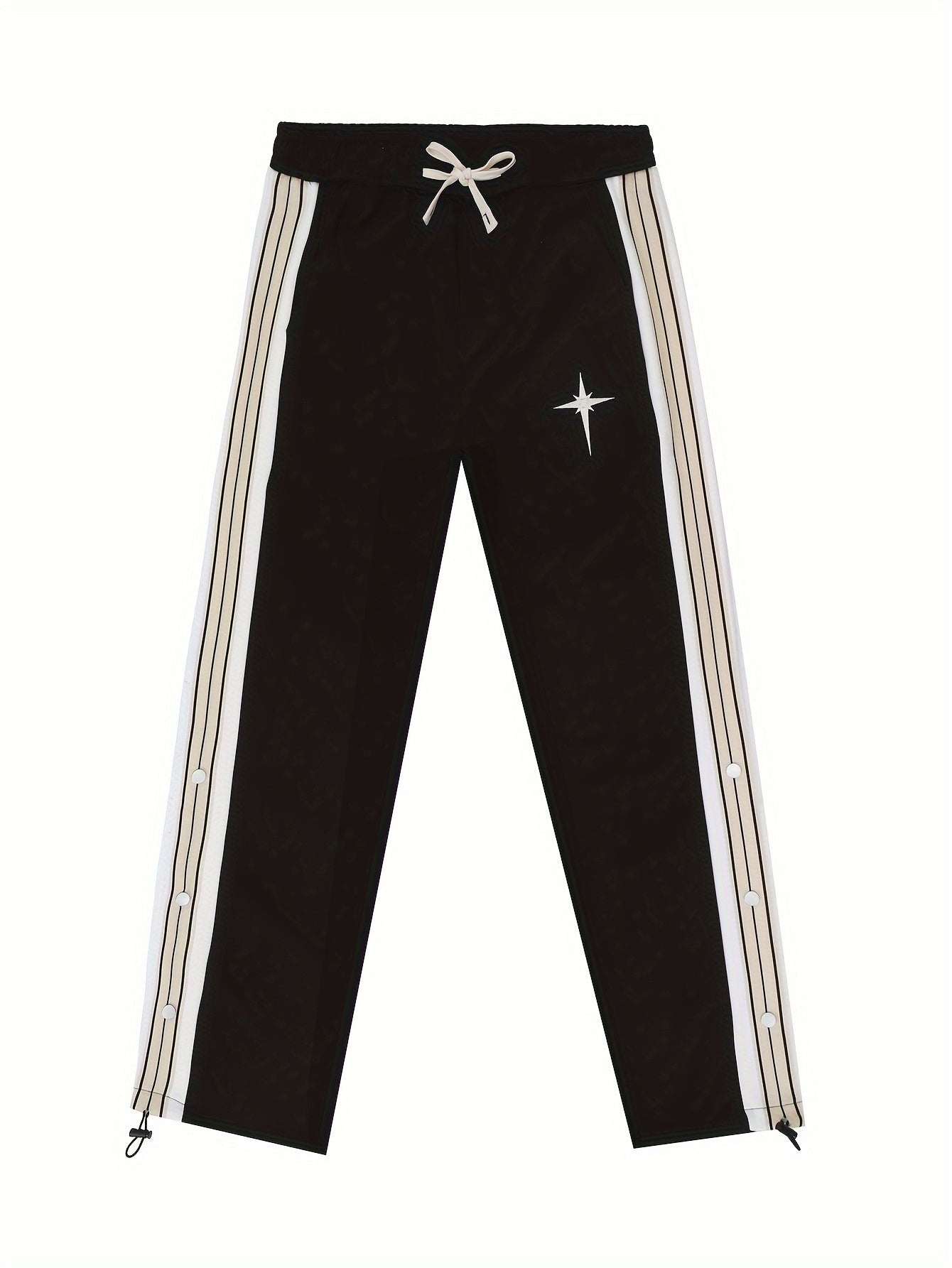 Men's Loose Stripe Pants With Pockets Casual Trousers
