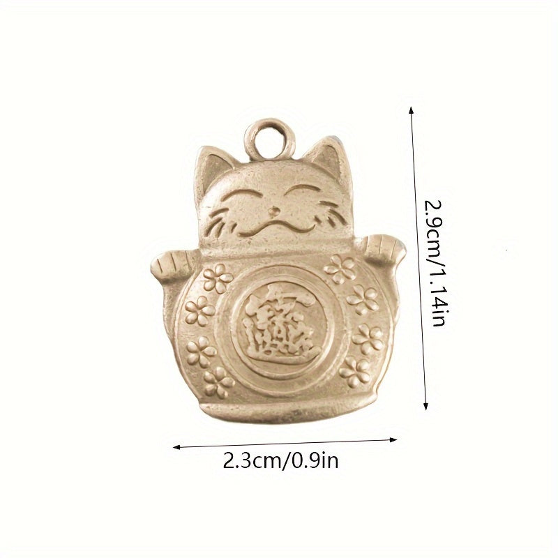Retro Lucky Cat Animal Keychain Bag Purse Charm Pendant