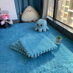 10pcs DIY Puzzle Plush Carpet 11.8''X11.8'' Back To School Supplies