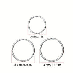 30pcs Circular Key Ring Split Rings Detachable Steel Key Chain Connector