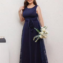 Maxi Formal Party Dress With Belt