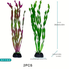 2pcs Lifelike Artificial Water Plants for Stunning Aquarium Landscape