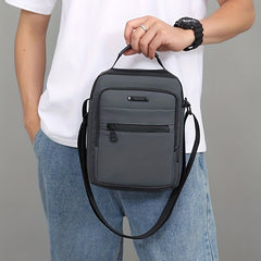 Men's Solid Shoulder Bag Crossbody Bag Multifunctional Diagonal Shoulder Bag