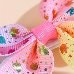 6pcs Gradient Bow Hair Clips for Girls