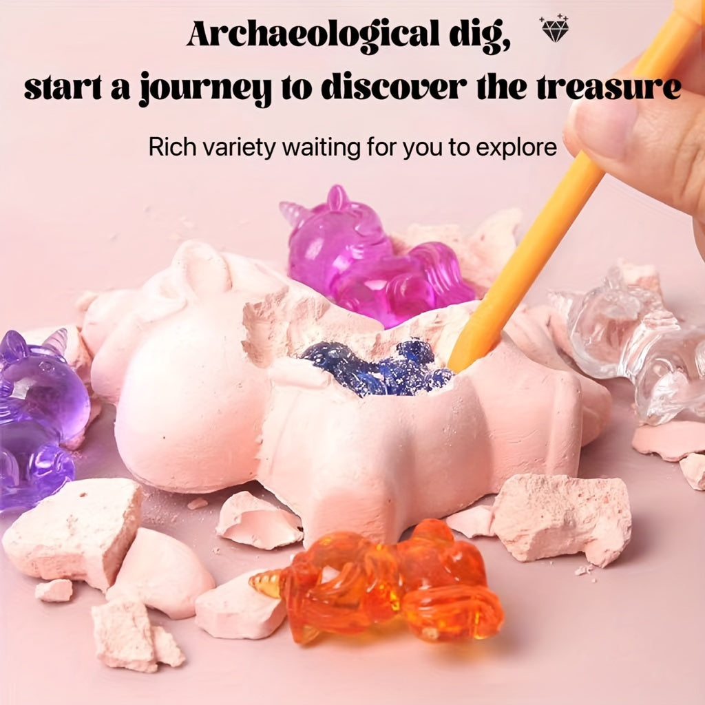 Rainbow Archaeological Dig Kit for Kids 3-8