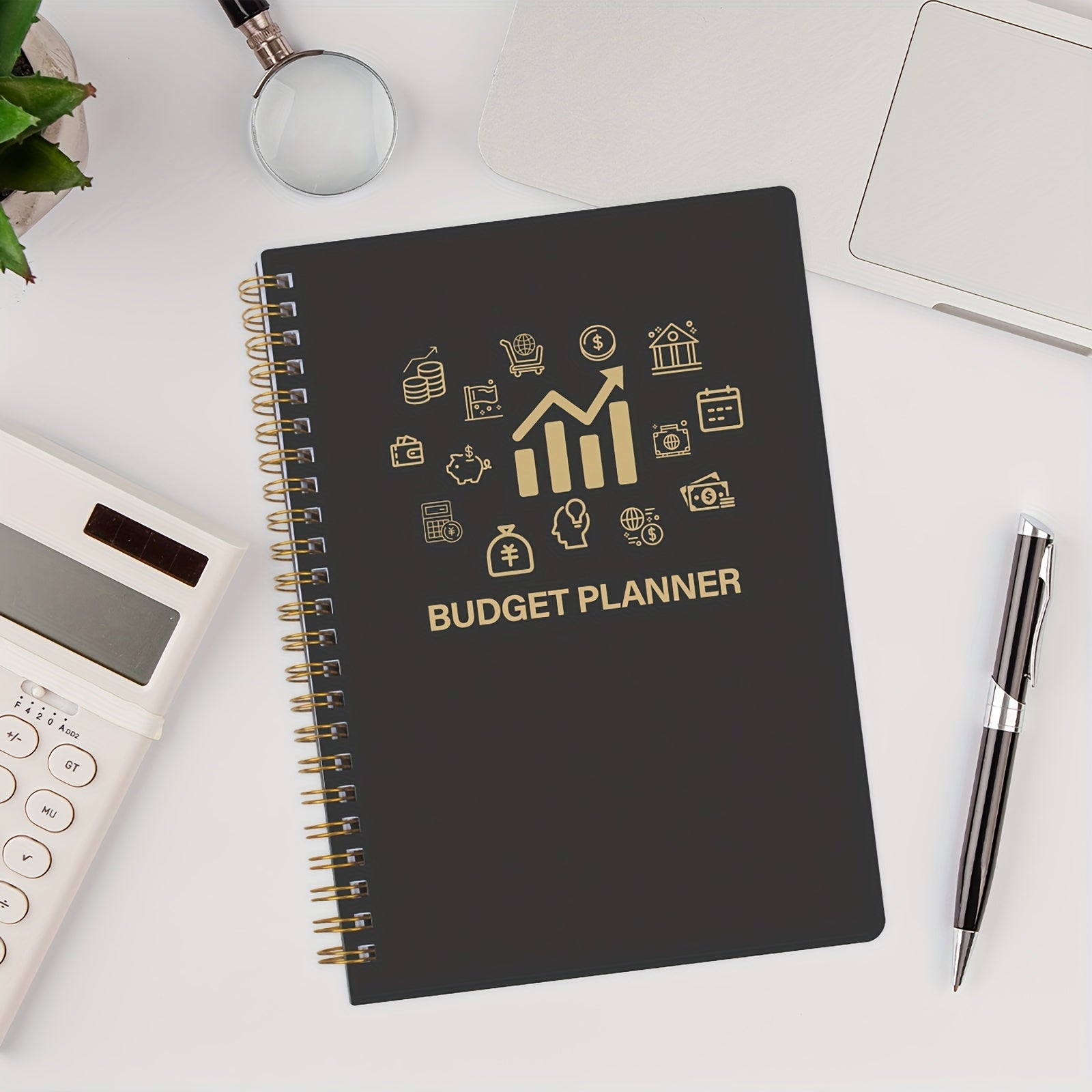 BUBU Budget Planner Monthly Finance Organizer - Undated Expense Tracker Notebook