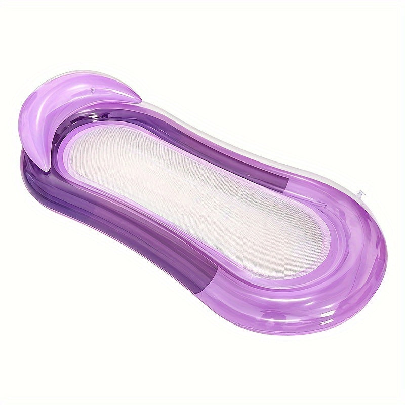Adult Inflatable Floating Bed Swimming Lounger with Headrest