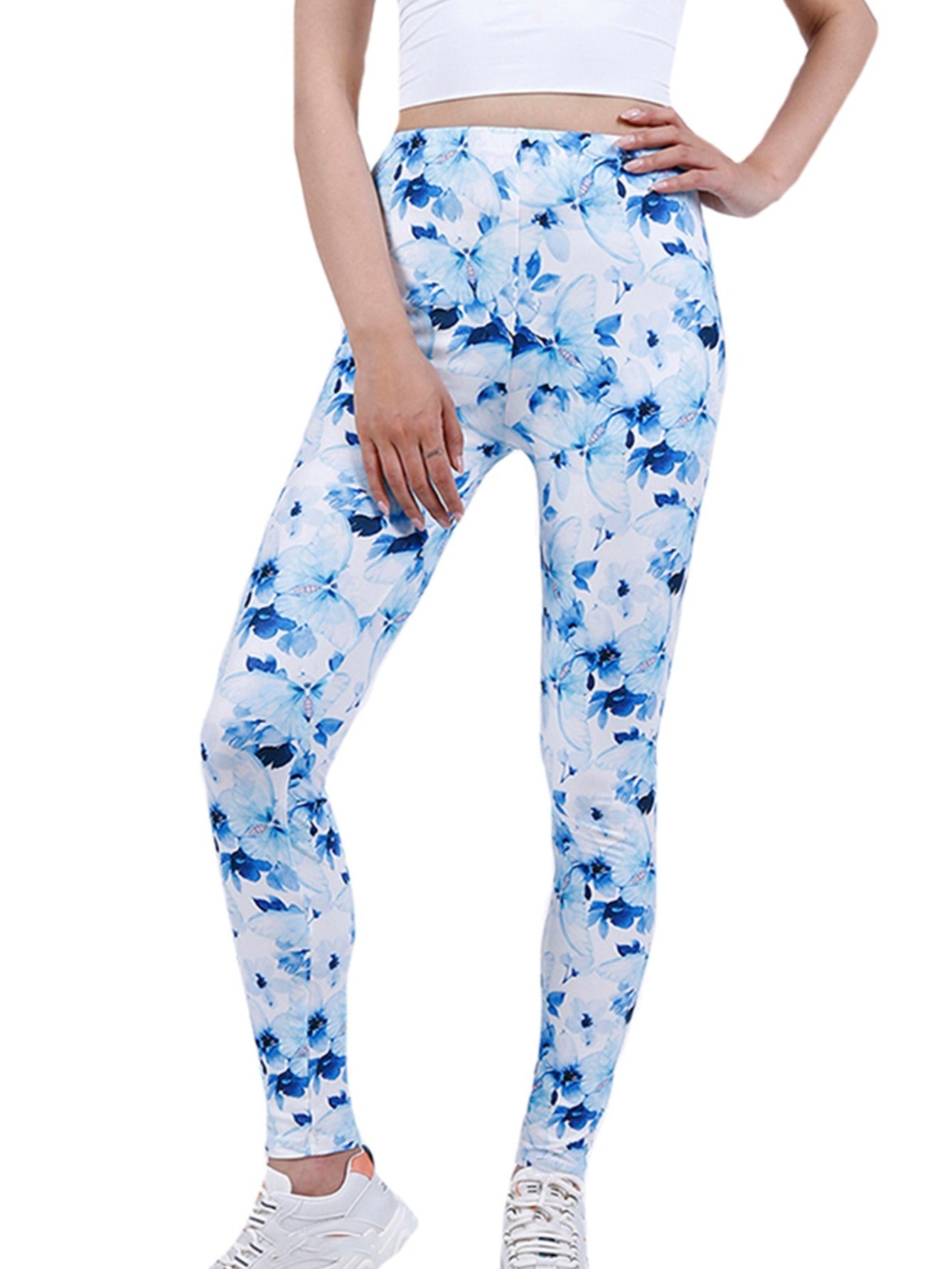 Floral Printed Yoga Pants High Waist Leggings