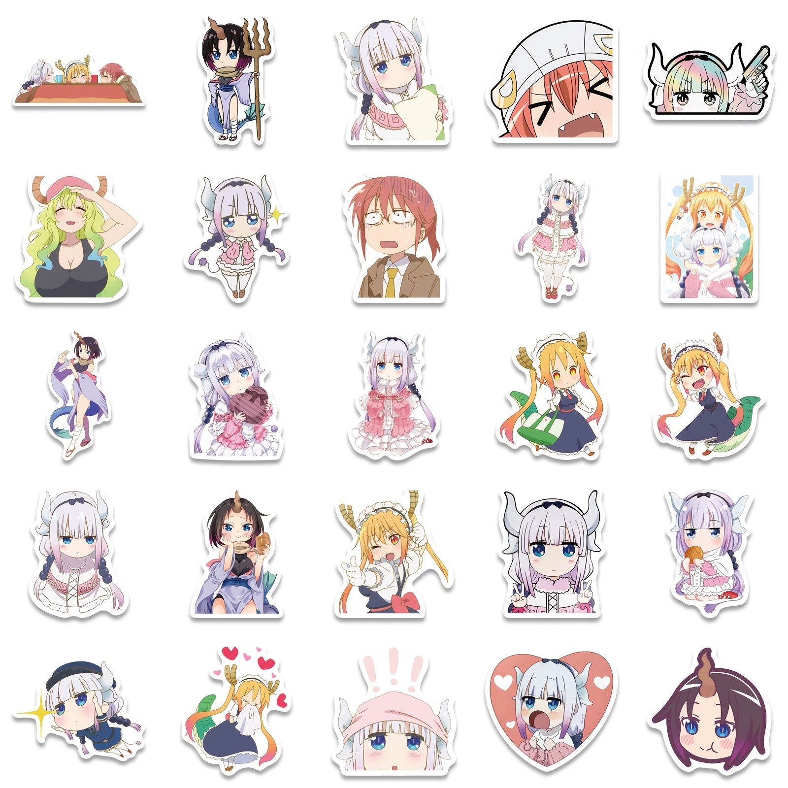 50 Dragon Maid Anime Stickers for Water Bottles Phones Notebooks