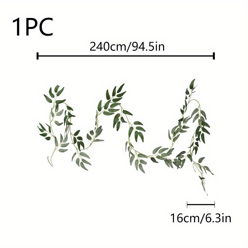 Stunning Willow Leaf Vine Hanging Garland for St Patrick's and Christmas Decor