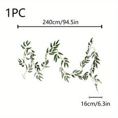 Stunning Willow Leaf Vine Hanging Garland for St Patrick's and Christmas Decor