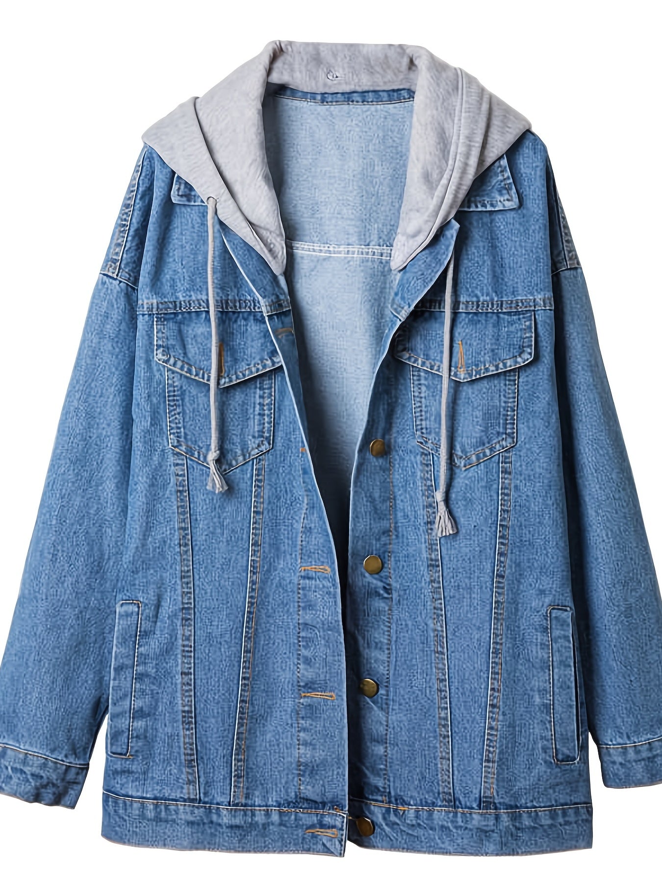 Oversized Long Denim Jacket Women's Coat