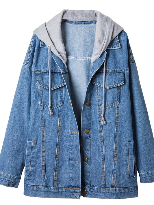 Oversized Long Denim Jacket Women's Coat