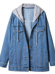 Oversized Long Denim Jacket Women's Coat