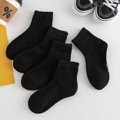 Toddler Boys Girls Solid Socks 5pairs