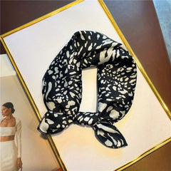 Leopard Print Vintage Bandana Classic Small Satin Square Scarf