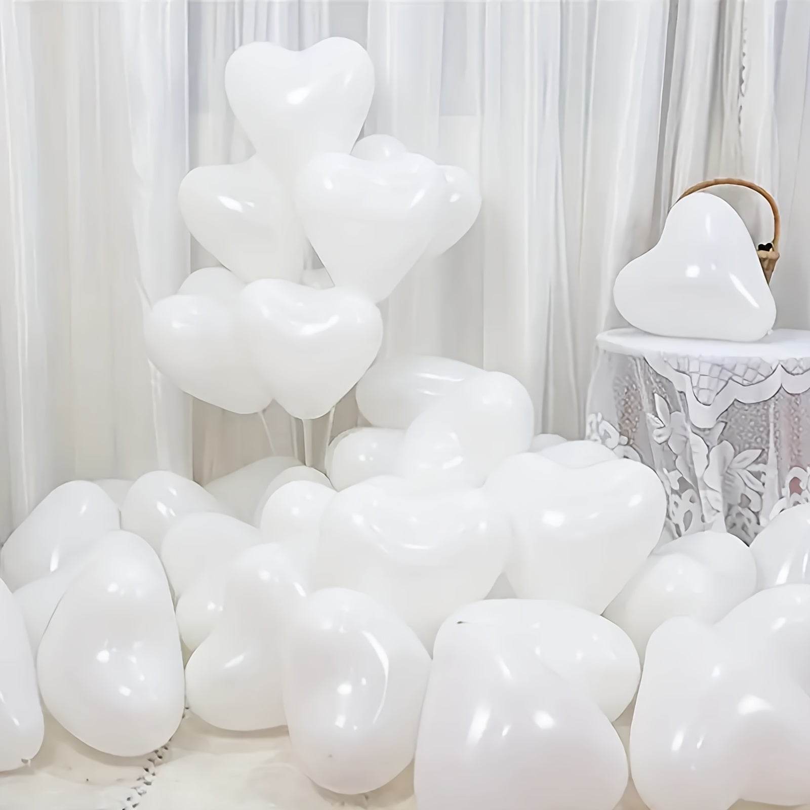 20pcs Heart Balloons Perfect For Wedding Christmas Decoration