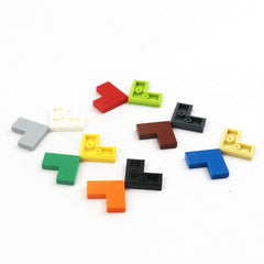 60pcs Brick Tile 2x2 Corner Thin 2 1 Dots Educational Building Blocks