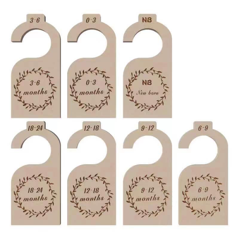 Wooden Baby Closet Size Dividers, 7 Pcs