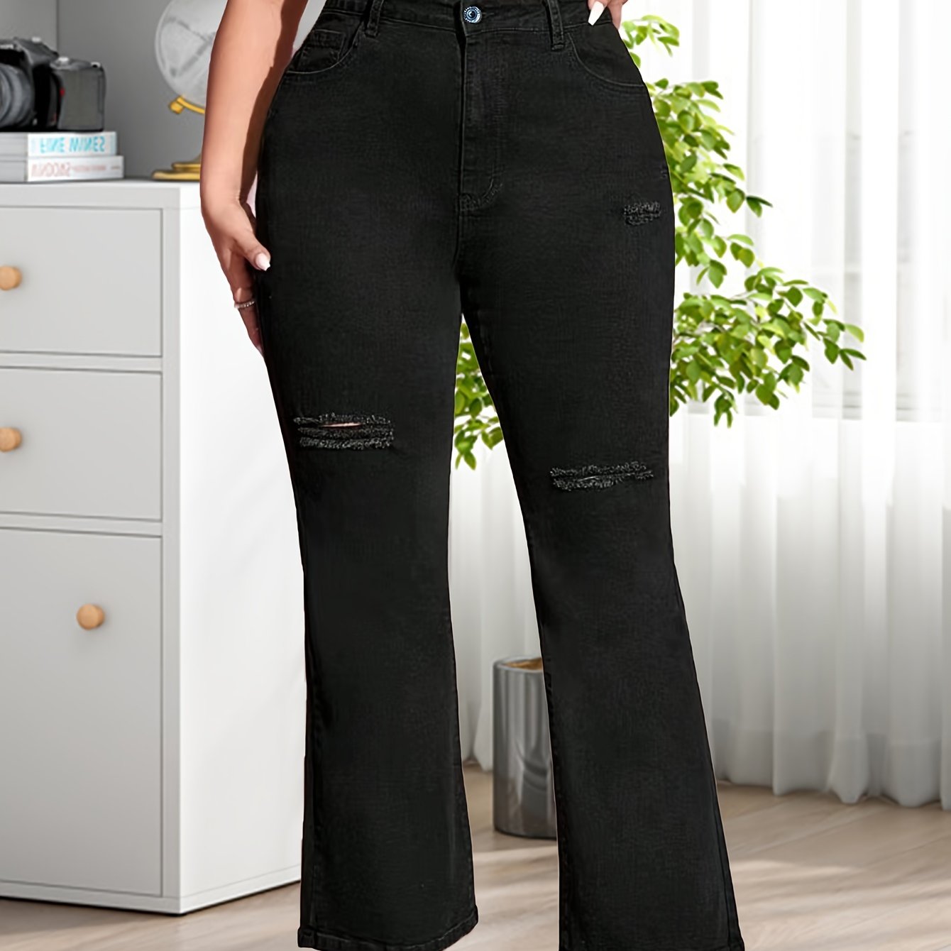  High Rise High Stretch Flared Leg Jeans