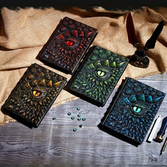 Deluxe Animated Dragon Eye Notebook 3D Embossed Journal Vintage Style