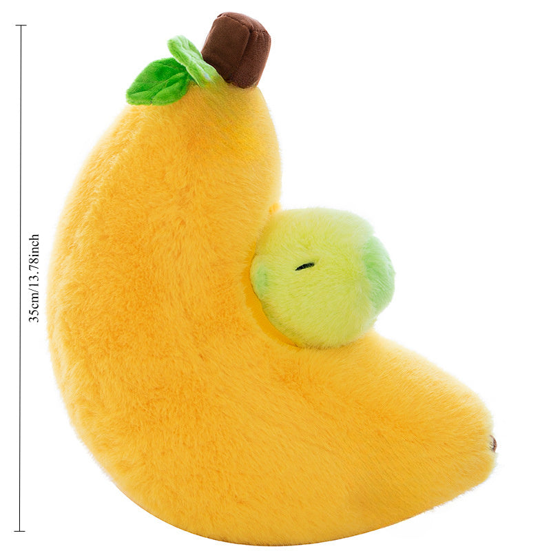 Banana Capybara Plush Toy Fun Novelty Pillow Birthday Gift