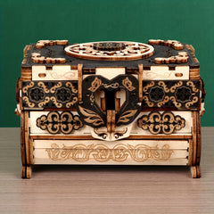 3D Wooden Puzzle Jewelry Box Wedding Ring Box DIY Model