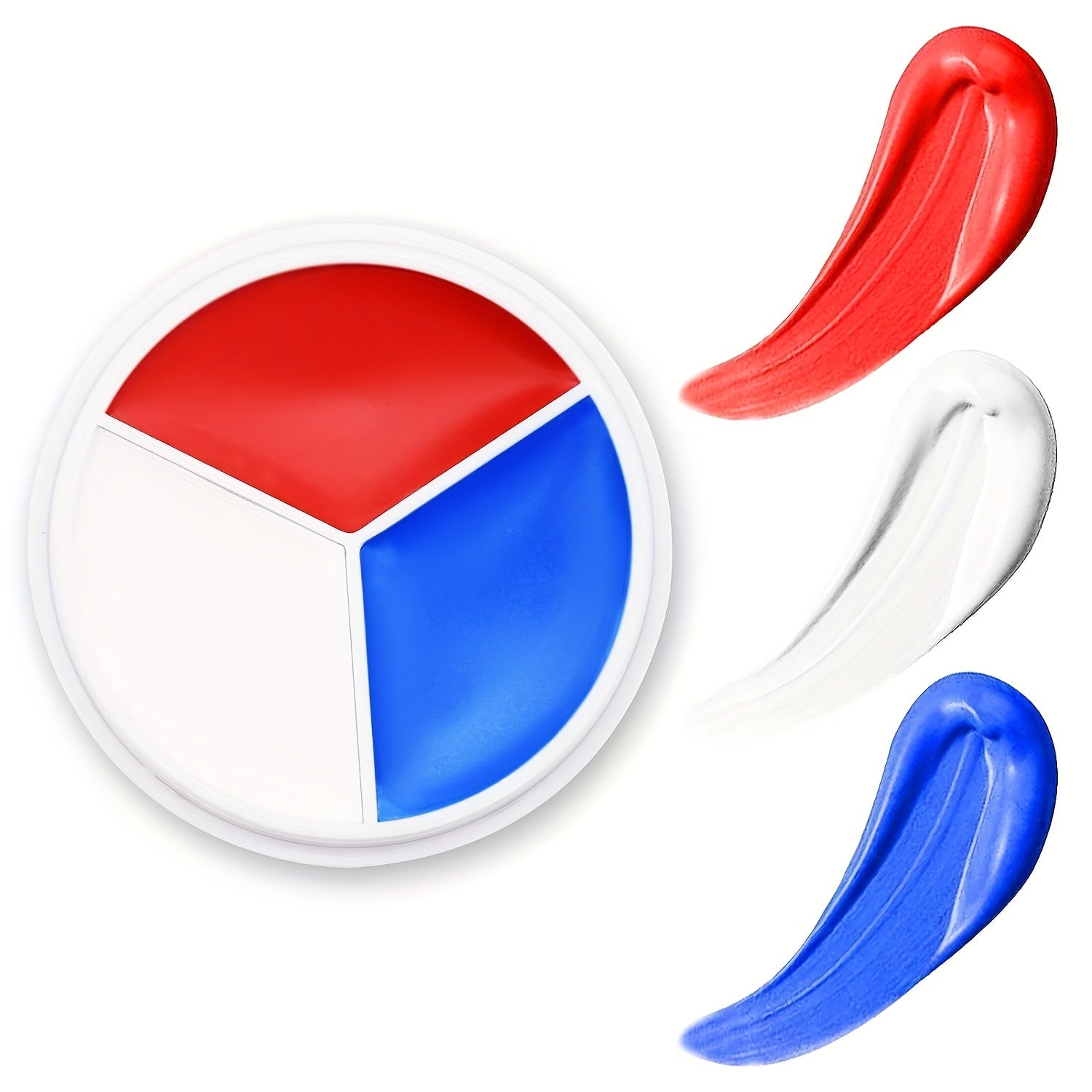 Red Face Body Paint American Flag 3 Colors Palette for Patriotic Events