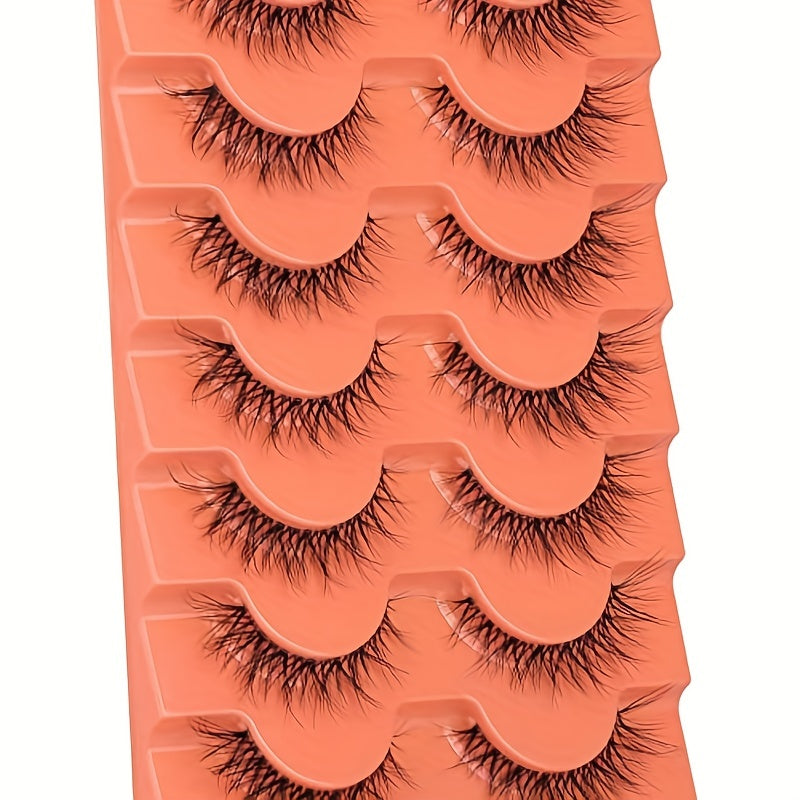 Natural Look Fox Eyelashes 3D Faux Mink Eyelashes 7 Pairs