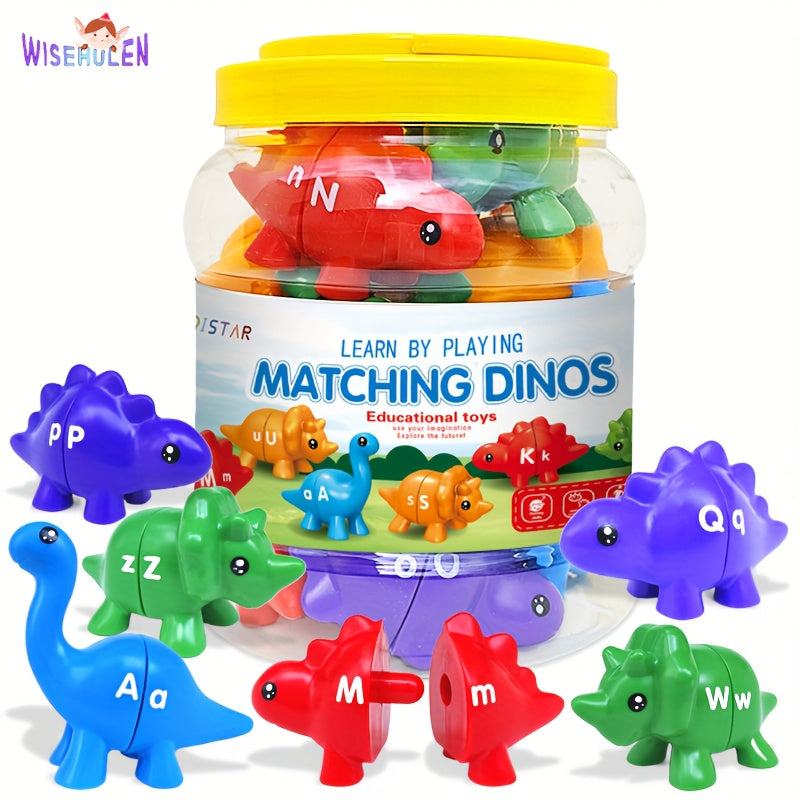 Dinosaur Matching Game 1-10 Sensory Trash Can Set