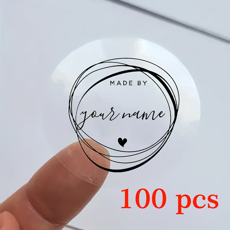 Heart Shaped Transparent Stickers Set